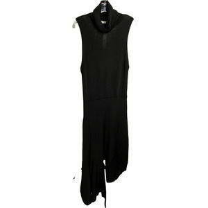 Alice + Olivia Women Dress Black Knit Sleeveless Turtle Neck Cotton L‎ NWT $440